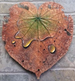 Contemporary Artwork by Zhou Xiaodi - Drip Leaf