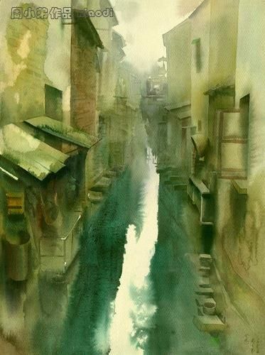 Zhou Xiaodi's Contemporary Various Paintings - Water Alley