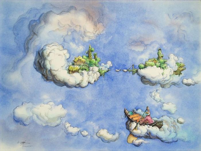 Zhou Xiaodi's Contemporary Various Paintings - White Cloud