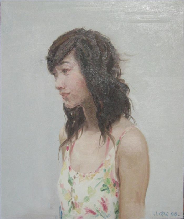 Zhou Xiaosong's Contemporary Oil Painting - Coolness in Summer