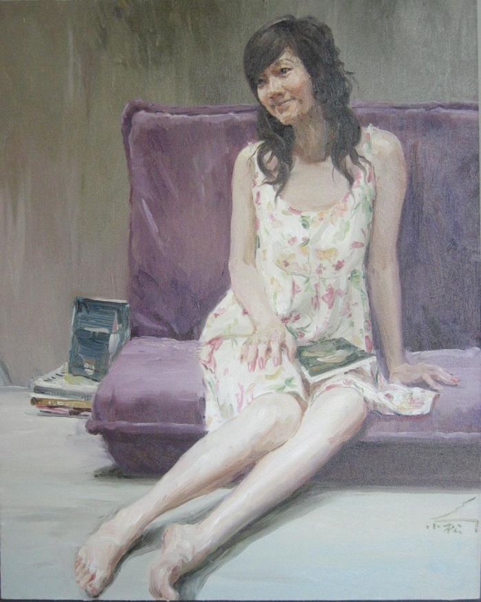 Zhou Xiaosong's Contemporary Oil Painting - Reading