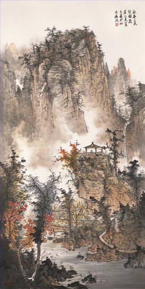 Contemporary Artwork by Zhou Yangbo - Autumn Pavillion