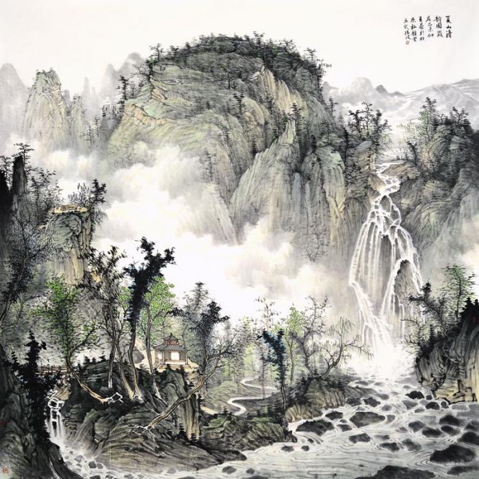 Zhou Yangbo's Contemporary Chinese Painting - Summer in The Mountain Area