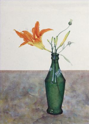 Contemporary Chinese Painting - Flower De Luce in The Vase