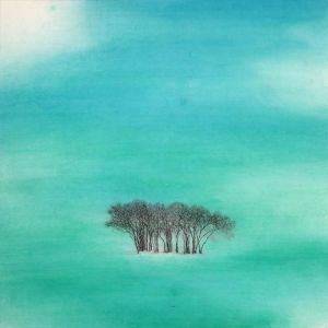 Contemporary Chinese Painting - Stretchen in The Midst of Blue and Green