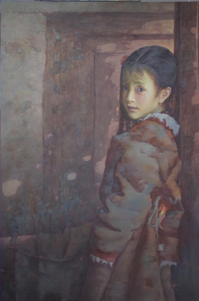 Zhu Zhuo's Contemporary Oil Painting - When Gelsang Flowers Bloom