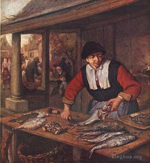 Artist Adriaen van Ostade's Work - The Fishwife