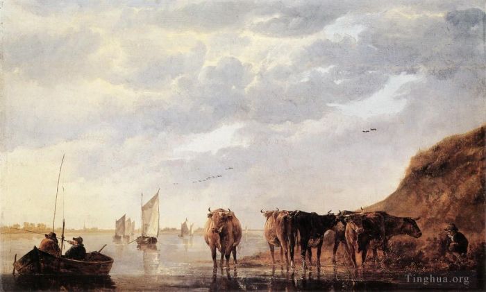 Aelbert Cuyp Oil Painting - Herds