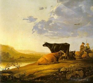 Artist Aelbert Cuyp's Work - Young Herdsman With Cows