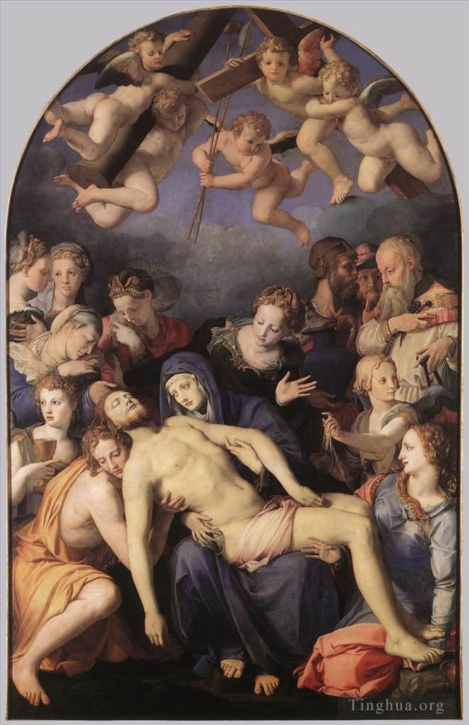 Agnolo Bronzino Oil Painting - Deposition of Christ
