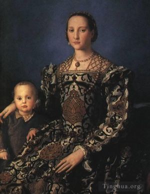 Artist Agnolo Bronzino's Work - Eleonora of Toledo and son