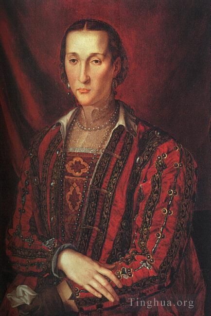 Agnolo Bronzino Oil Painting - Eleonora of Toledo