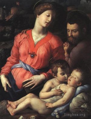 Artist Agnolo Bronzino's Work - Panciatichi holy family