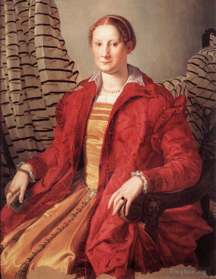 Agnolo Bronzino Oil Painting - Portrait Of A Lady