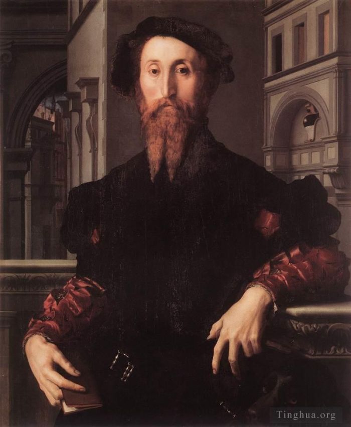 Agnolo Bronzino Oil Painting - Portrait of Bartolomeo Panciatichi