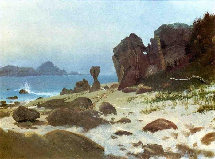 Albert Bierstadt Oil Painting - Bay of Monterey