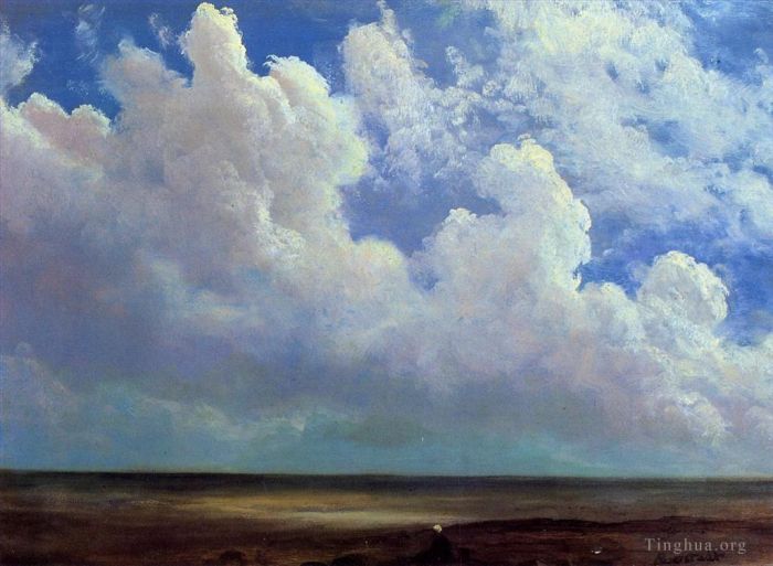 Albert Bierstadt Oil Painting - Beach Scene