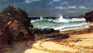 Artist Albert Bierstadt's Work - Beach at Nassau