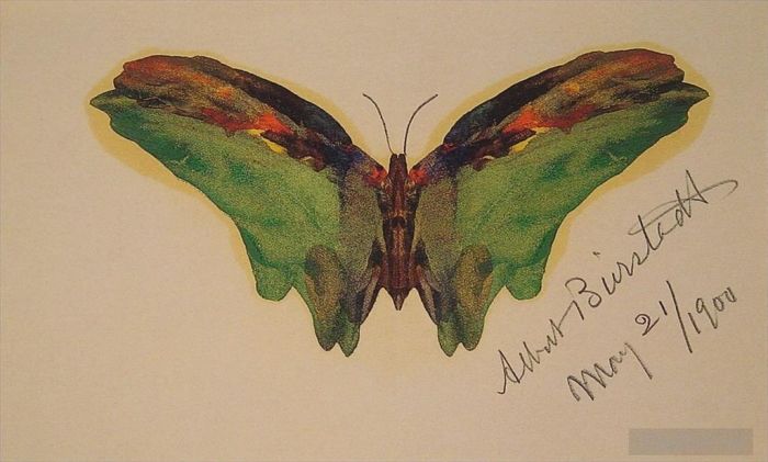 Albert Bierstadt Oil Painting - Butterfly luminism