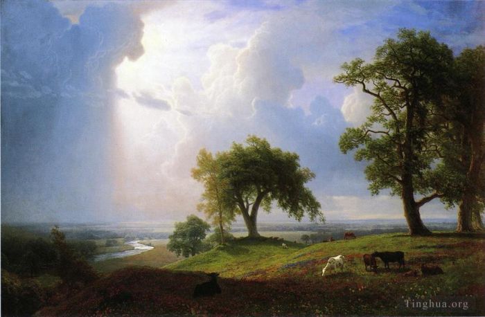 Albert Bierstadt Oil Painting - California Spring