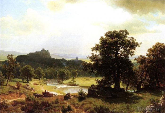 Albert Bierstadt Oil Painting - Days Beginning