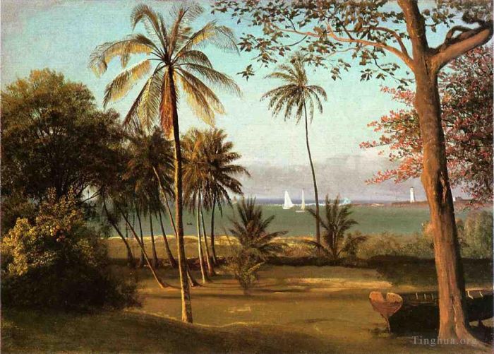 Albert Bierstadt Oil Painting - Florida Scene