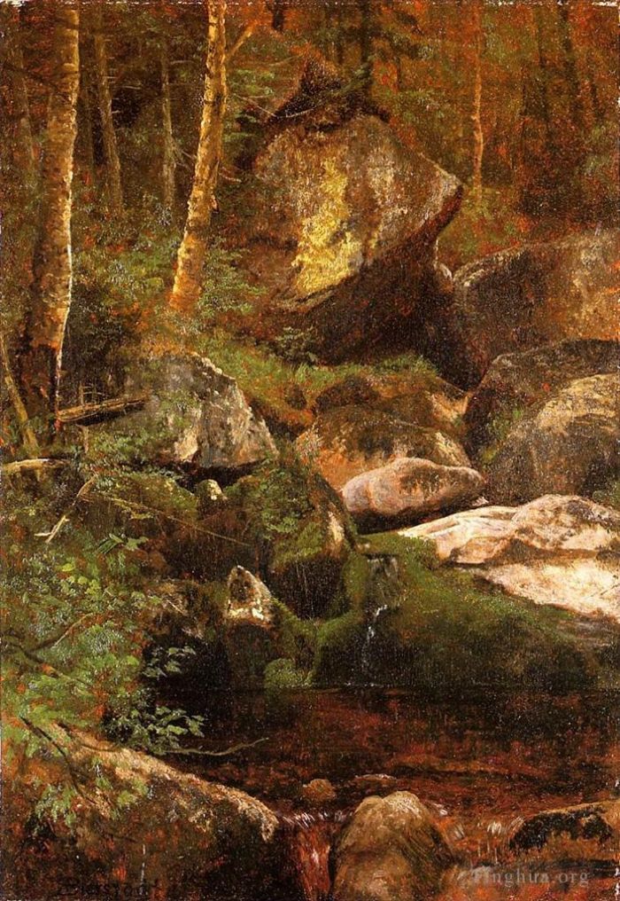 Albert Bierstadt Oil Painting - Forest Stream