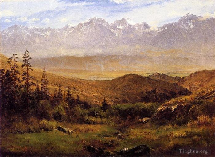 Albert Bierstadt Oil Painting - In the Foothills of the Mountais