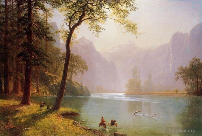 Albert Bierstadt Oil Painting - Kerns River Valley California