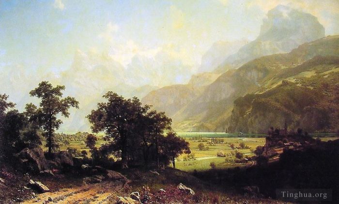 Albert Bierstadt Oil Painting - Lake Lucerne