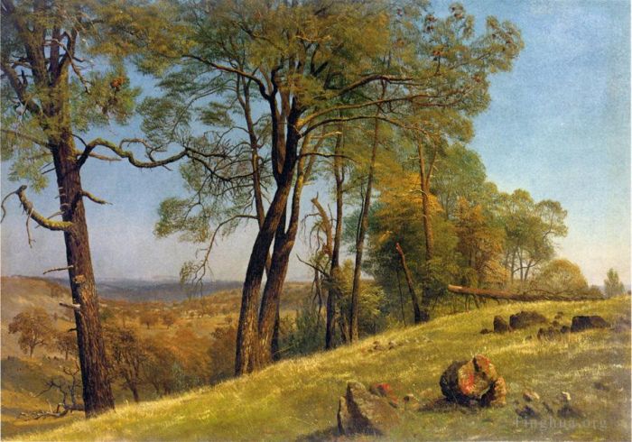 Albert Bierstadt Oil Painting - Landscape Rockland County California