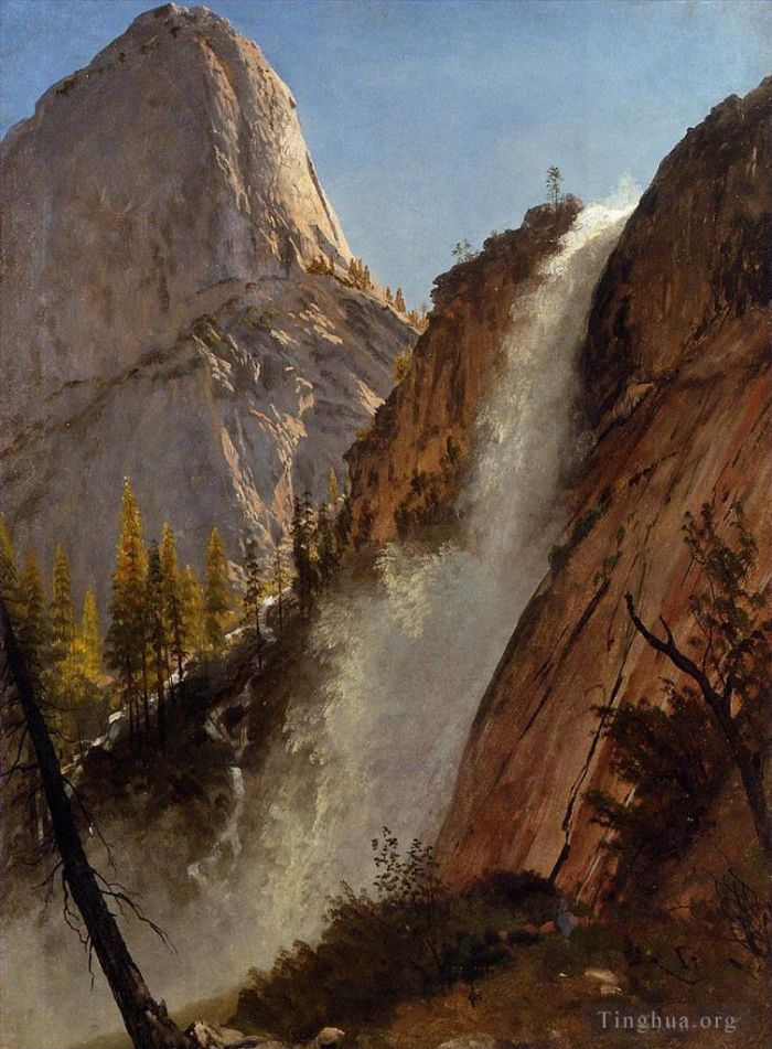 Albert Bierstadt Oil Painting - Liberty Cam Yosemite