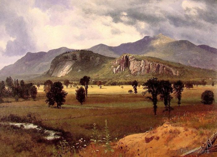 Albert Bierstadt Oil Painting - Moat Mountain Intervale New Hampshire