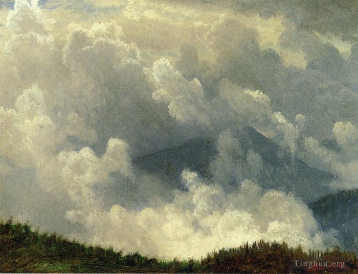 Albert Bierstadt Oil Painting - Mountain Mist