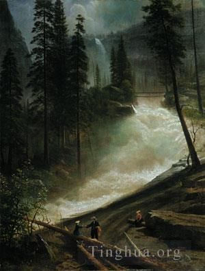 Albert Bierstadt Oil Painting - Nevada Falls Yosemite