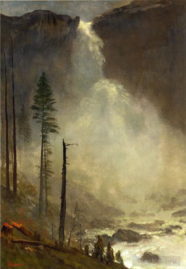 Albert Bierstadt Oil Painting - Nevada Falls