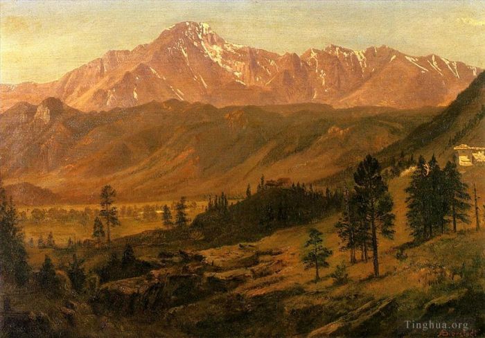 Albert Bierstadt Oil Painting - Pikes Peak