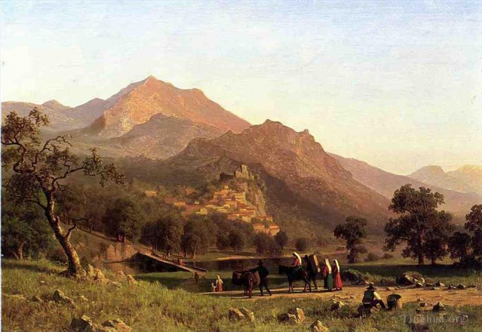 Albert Bierstadt Oil Painting - Rocca de Secca