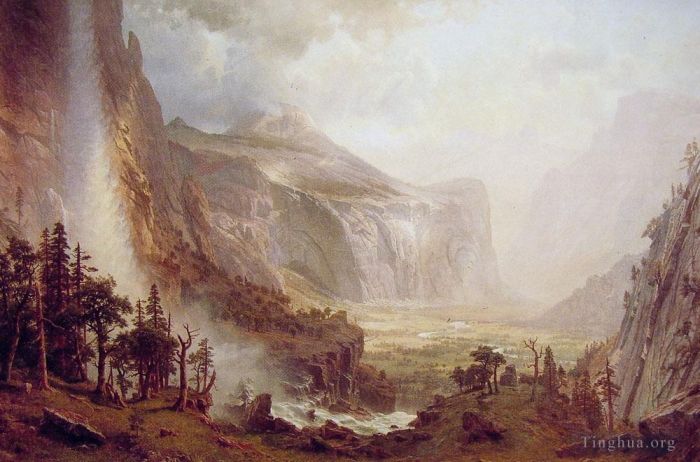Albert Bierstadt Oil Painting - The Domes of the Yosemite