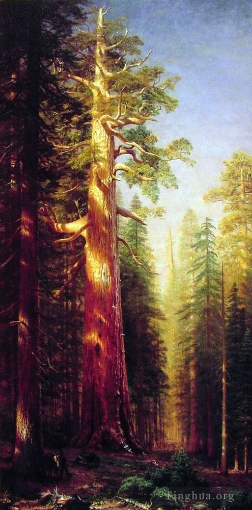 Albert Bierstadt Oil Painting - The Great Trees