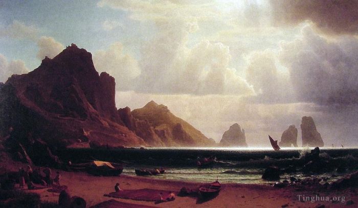 Albert Bierstadt Oil Painting - The Marina Piccola