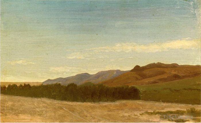 Albert Bierstadt Oil Painting - The Plains Near Fort Laramie