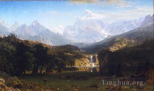 Albert Bierstadt Oil Painting - The Rocky Mountains Landers Peak
