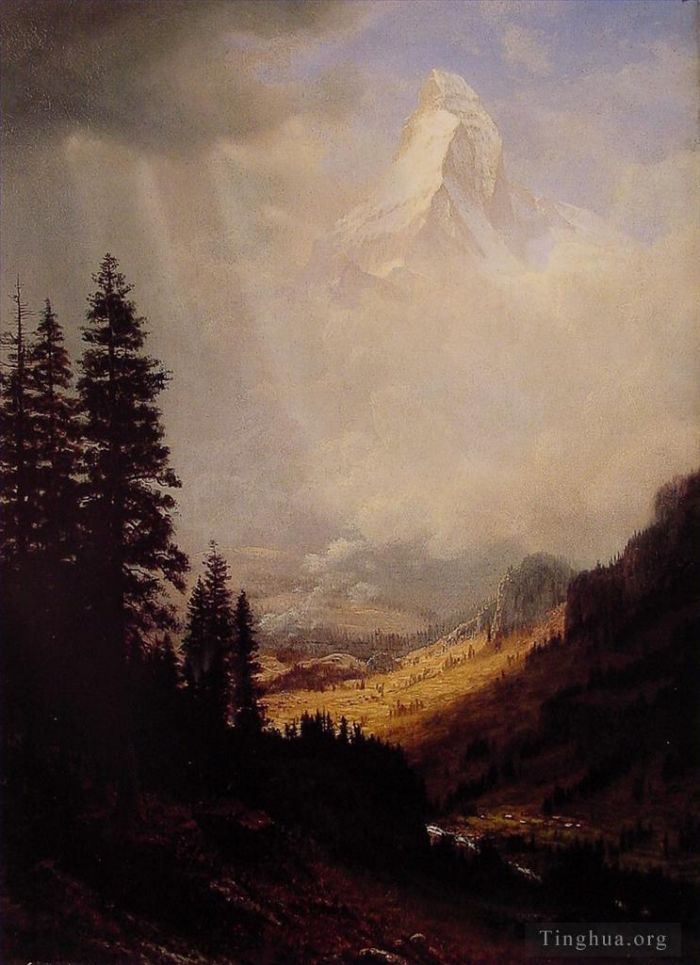Albert Bierstadt Oil Painting - The Wetterhorn