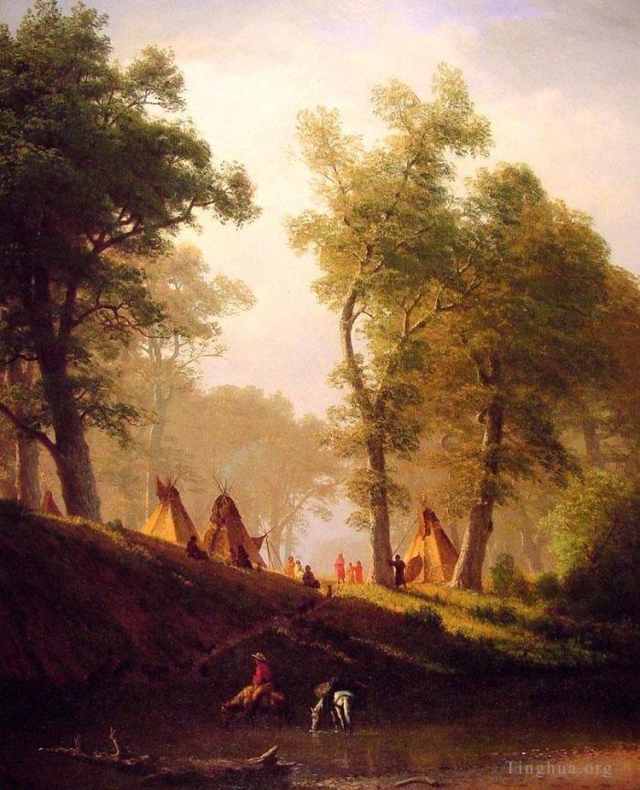 Albert Bierstadt Oil Painting - The Wolf River