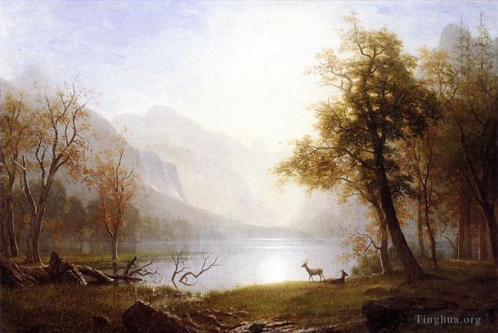 Albert Bierstadt Oil Painting - Valley in Kings Canyon