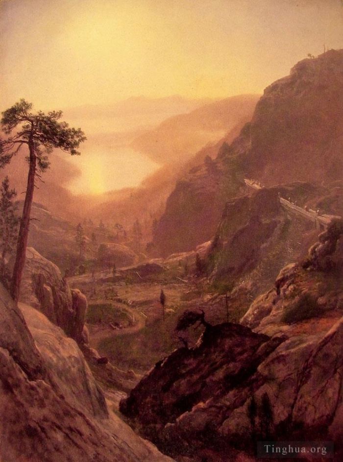 Albert Bierstadt Oil Painting - View of Donner Lake