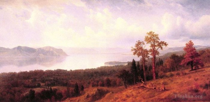 Albert Bierstadt Oil Painting - View of the Hudson
