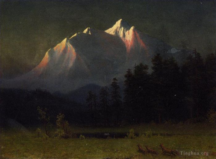Albert Bierstadt Oil Painting - Western Landscape