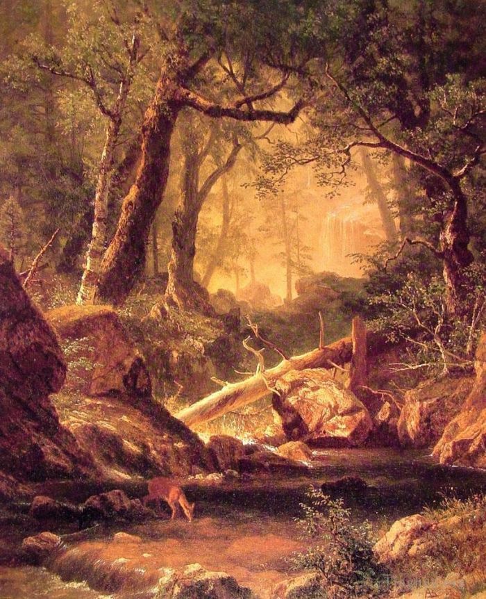 Albert Bierstadt Oil Painting - White Mountains